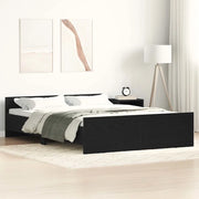 Giroletto senza Materasso-Struttura Letto Rovere Nero 135x190 cm Truciolato 176365
