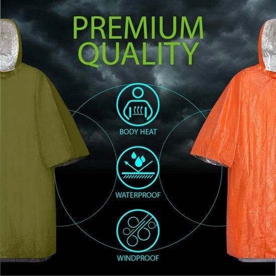 4 pezzi - Debito acqua Impermeabile - Debito Acqua - 125cm*100cm - Inversibile - con Cappuccio - Impermeabile - Stagni - Portatile - Termica Debito Acqua - Debito Acqua - Isolamento Debito Acqua - Folio Debito Acqua Debito Acqua Isolato