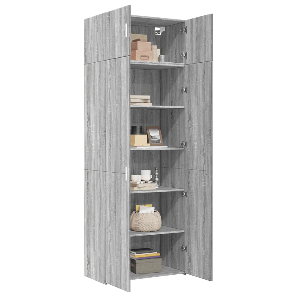 Armadietto Grigio Sonoma 80x42,5x225 cm in Truciolato CFW5093738