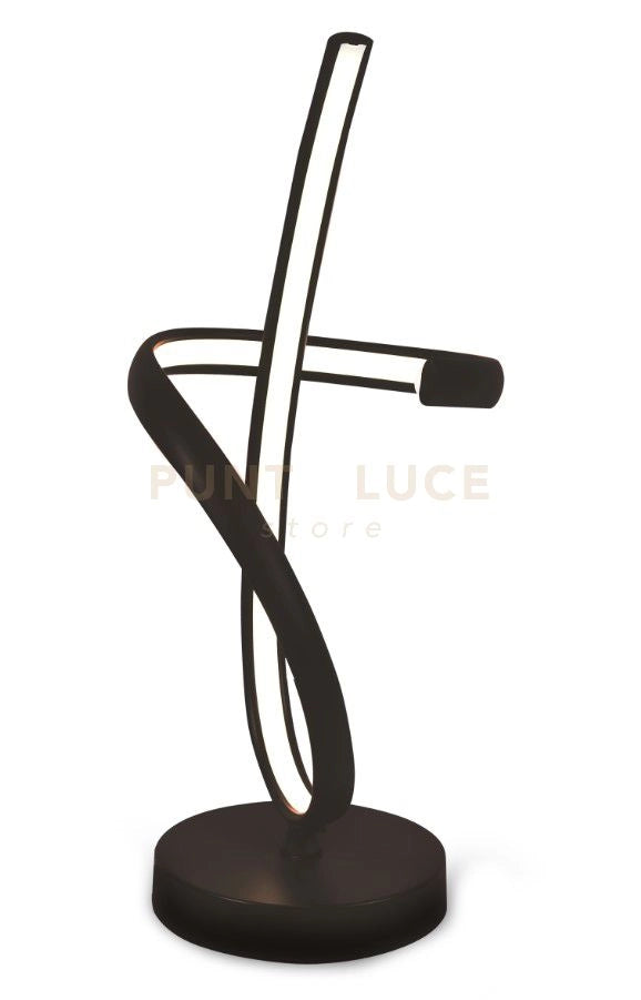 GIOVE-LN Lampada da tavolo led integrto colore nero in metallo 3000k
