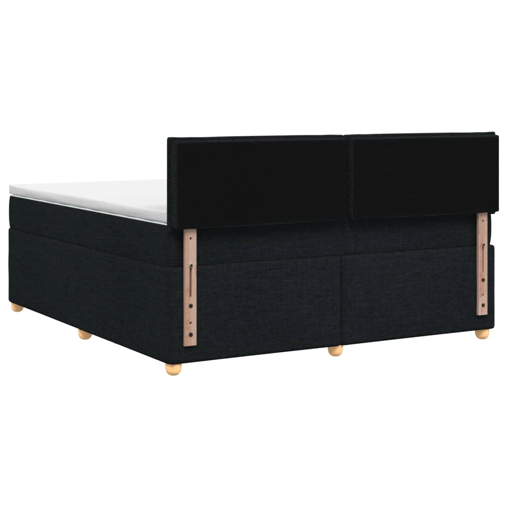Letto box spring con materasso Nero 180 x 200 cm Tessuto 3451009