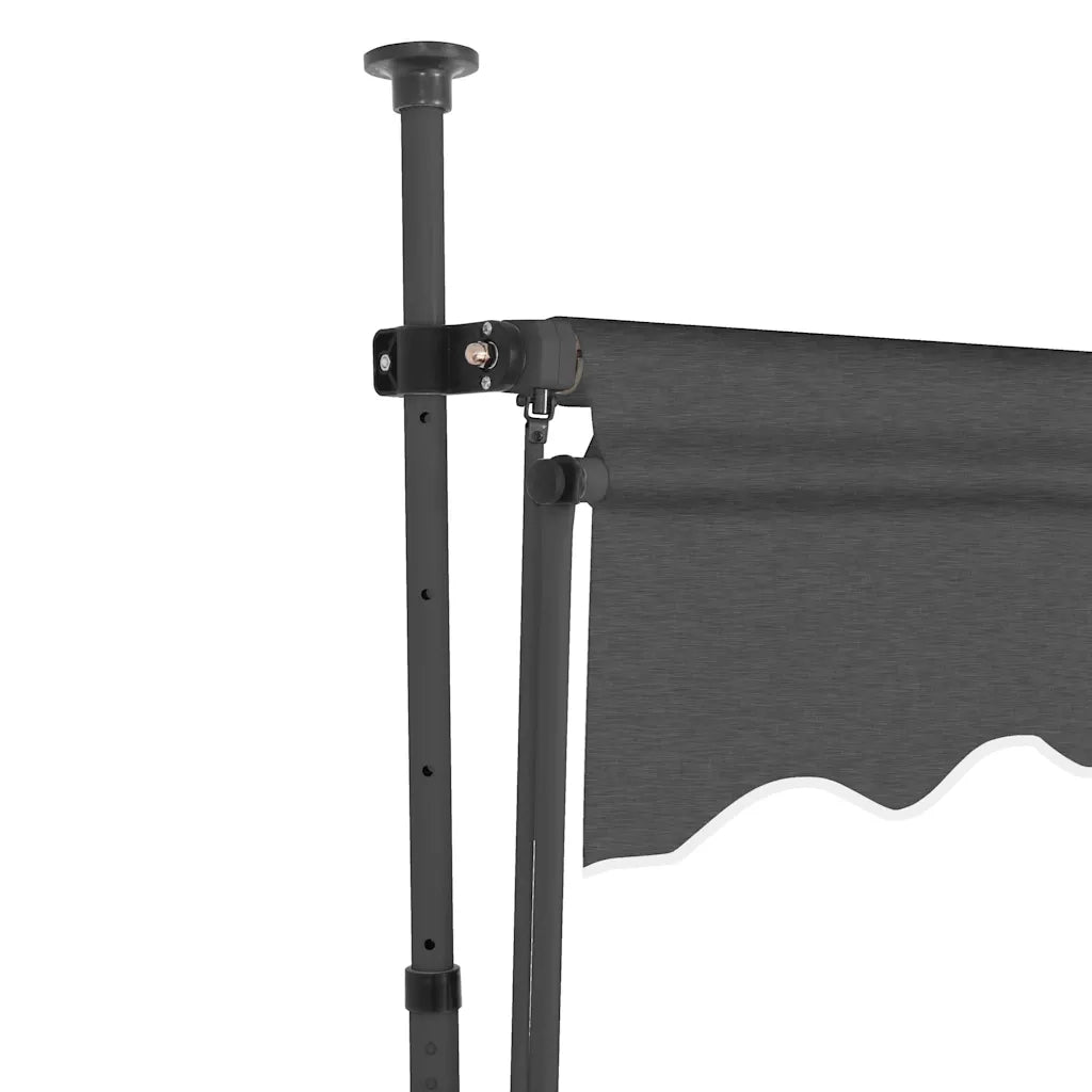Tenda da Sole Retrattile Manuale con LED 100 cm Antracite 145862