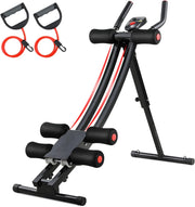 Panca per Addominali Pieghevole, AB Trainer, Panca Palestra Pieghevole, Salvaspazio, 4 Livelli di Resistenza, Trainer Addominale per casa, con Monitor LCD, peso Utente fino a 120 kg