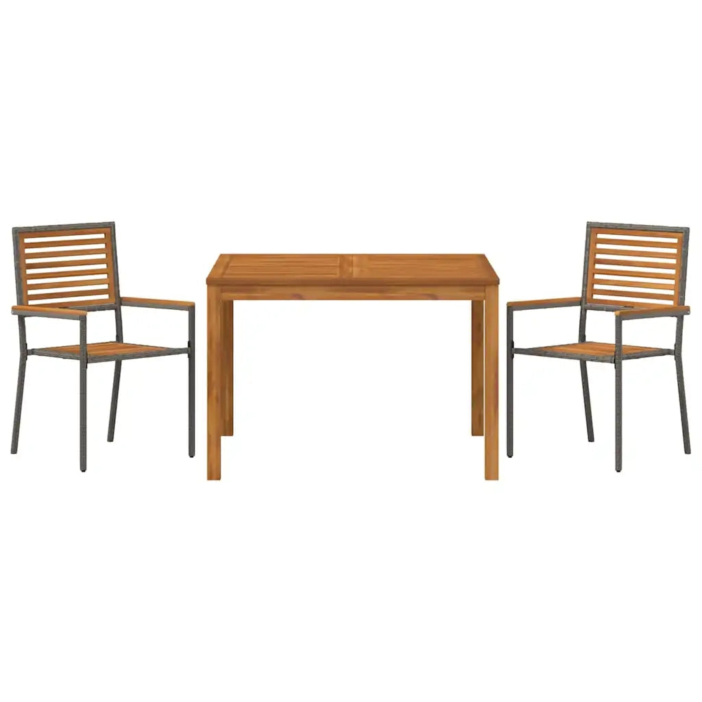 Set da Pranzo per Giardino 3 pcs Grigio 3365530