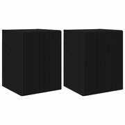 Mobile TV da parete 2 pz | Armadietto TV | Mobile Porta TV Nero 30 x 31 x 40 cm