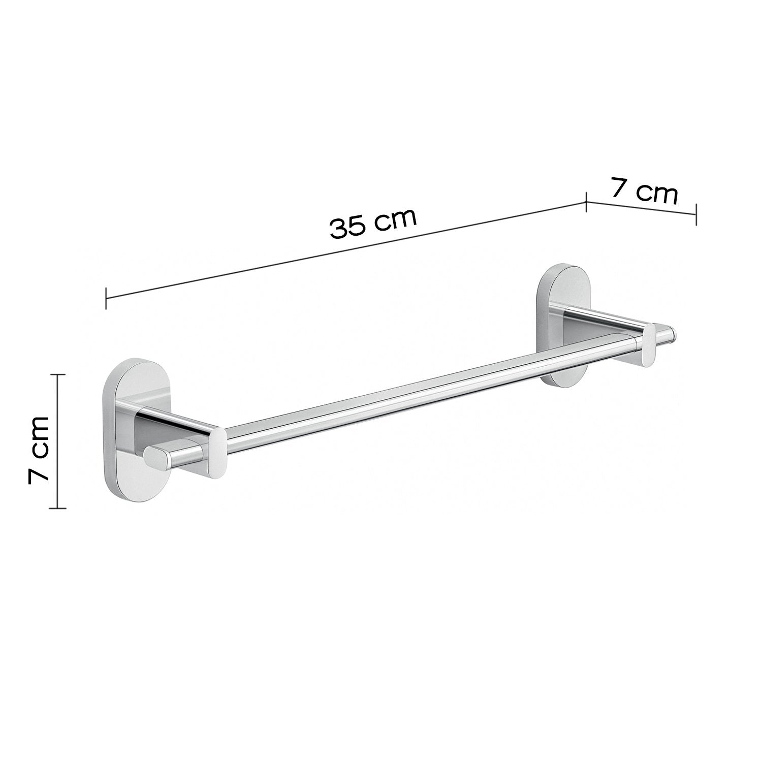 Portasalviette 35 cm in acciaio inox e Cromall 5321-45 Gedy serie FEBO Cromato