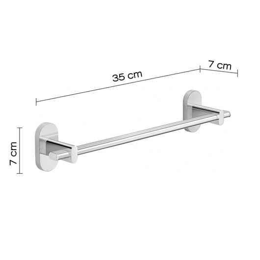 Portasalviette 35 cm in acciaio inox e Cromall 5321-45 Gedy serie FEBO Cromato