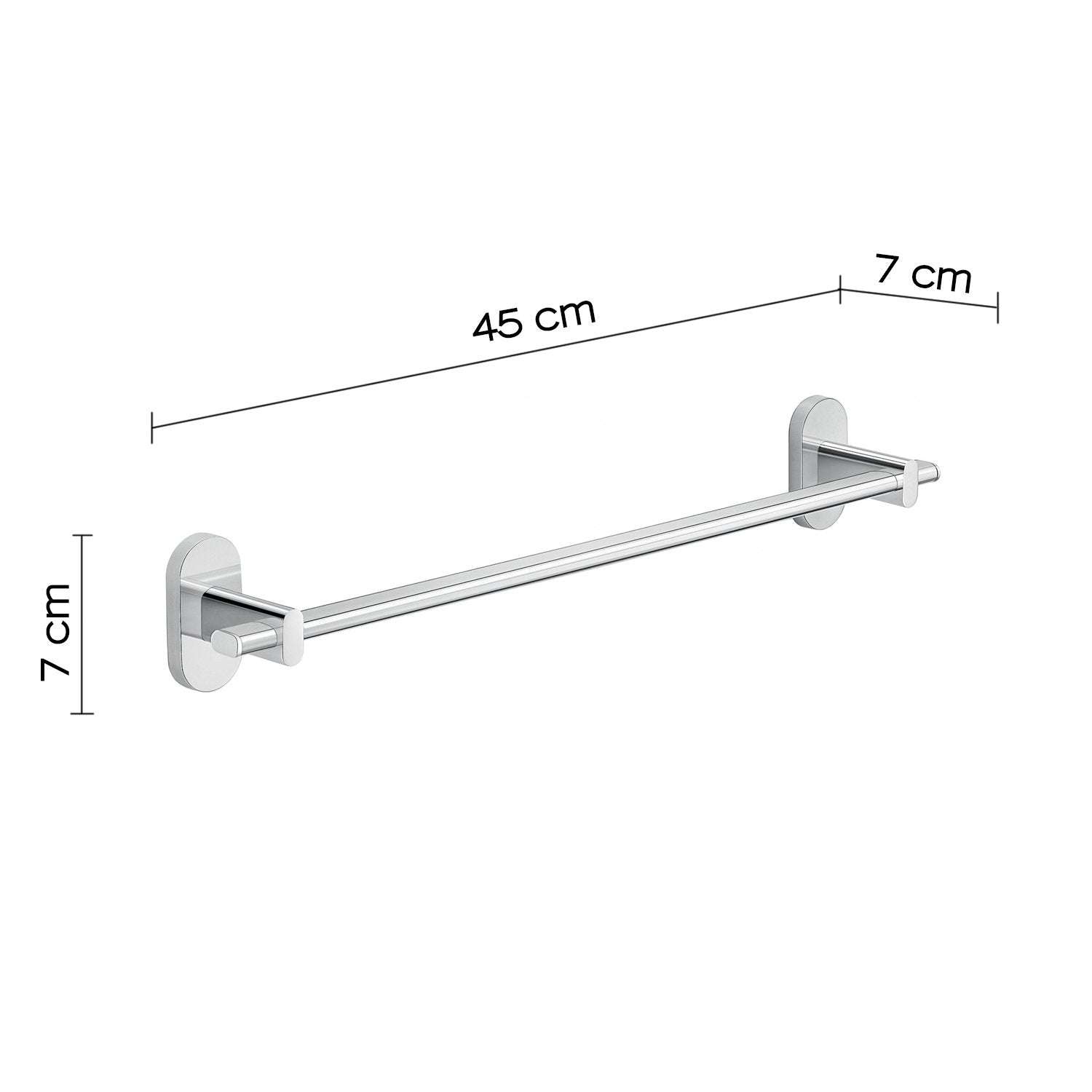 Portasalviette 45 cm in acciaio inox e Cromall 5321-45 Gedy serie FEBO Cromato