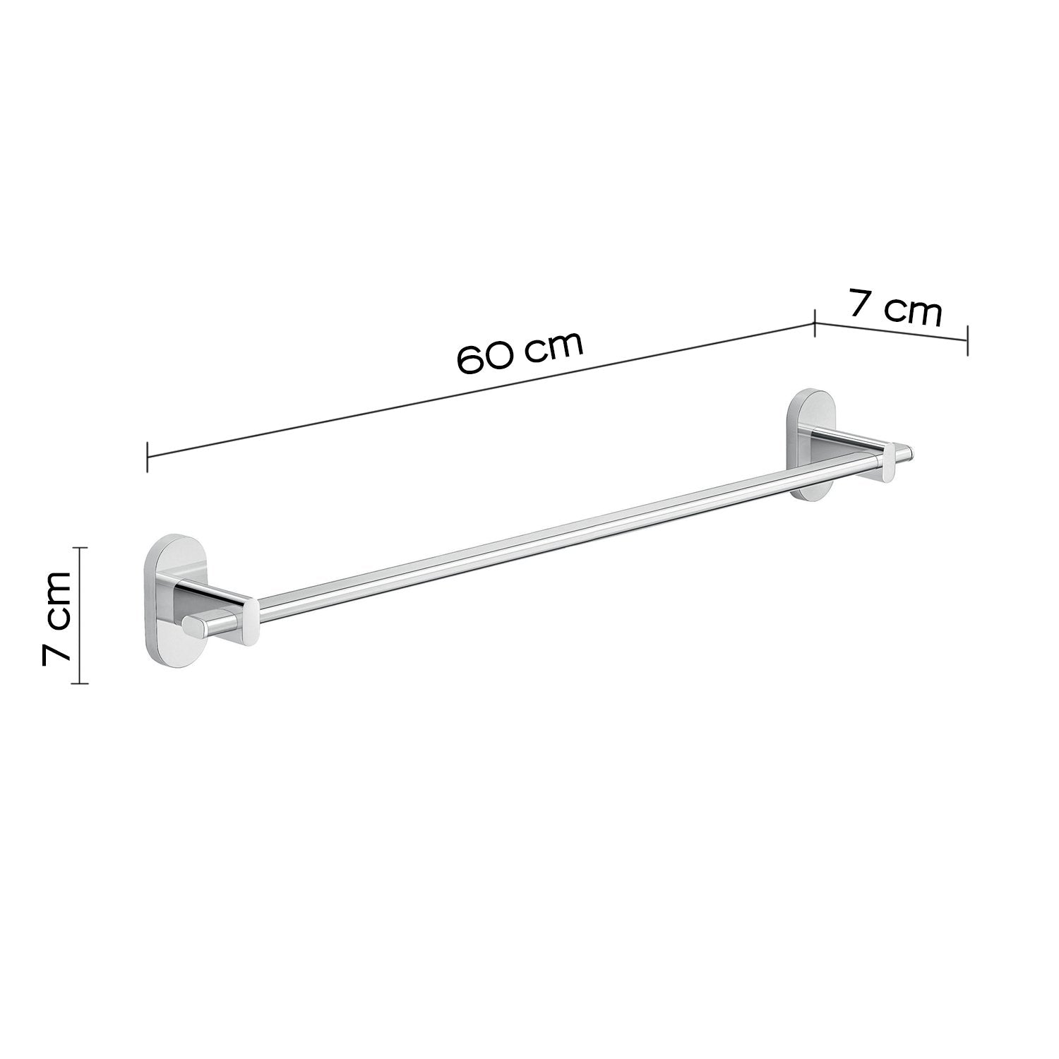 Portasalviette 60 cm in acciaio inox e Cromall 5321-60 Gedy serie FEBO Cromato