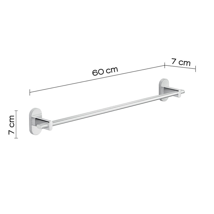 Portasalviette 60 cm in acciaio inox e Cromall 5321-60 Gedy serie FEBO Cromato