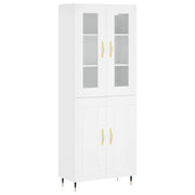 Credenza | Madia | Buffet da pranzo | Armadio da pranzo Bianca 69,5x34x180 cm in Legno Multistrato