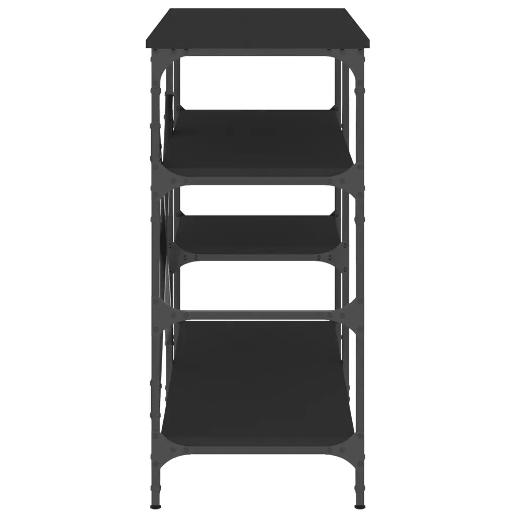 Mobile da Cucina Nero 90x40x84 cm Legno Multistrato e Metallo 845421