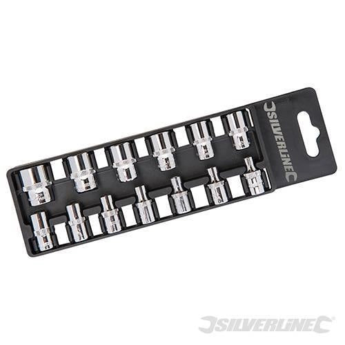 Set chiavi Silverline a bussola 13 pezzi 1/4 misure 4-14mm in acciaio Prezzo