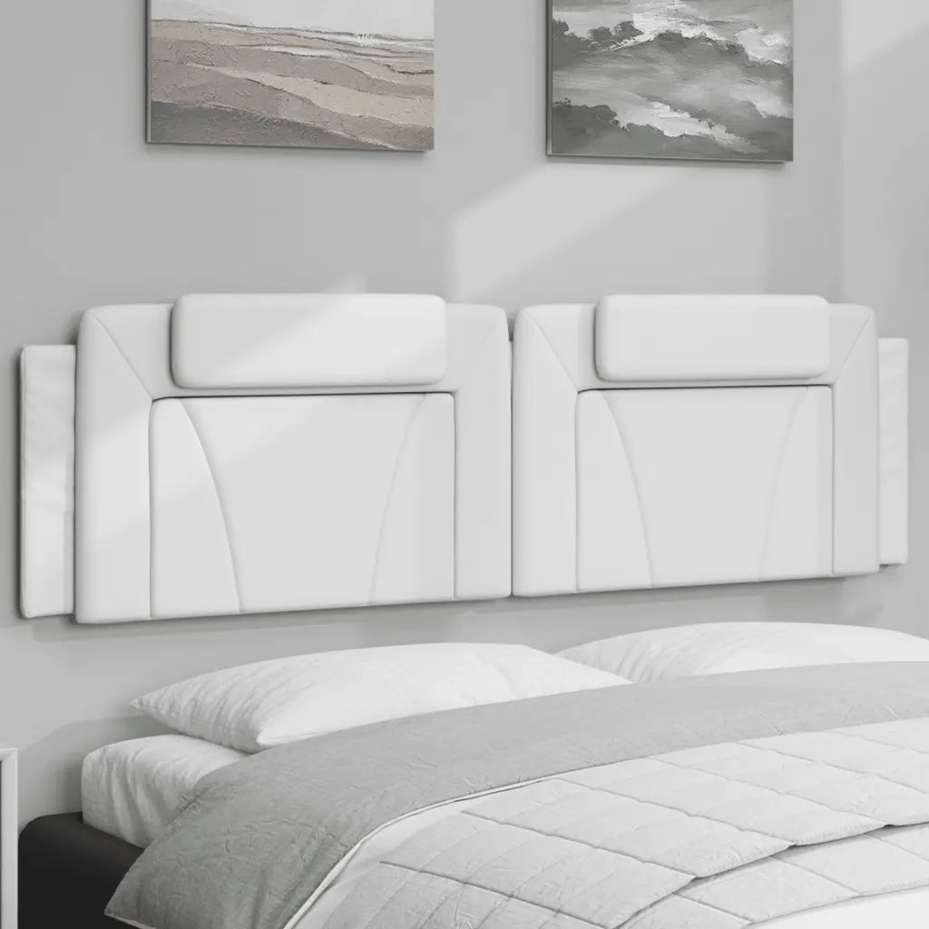 Cuscino Testiera Viana Bianco 183 cm in Similpelle 374812