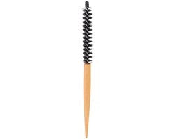 Borsetto Professionale a Spiga - Setole in Nylon - Manico in Legno - Anticrittica - Stile Rapido - Sicuro e Non Tossico - Borsetto per Capelli