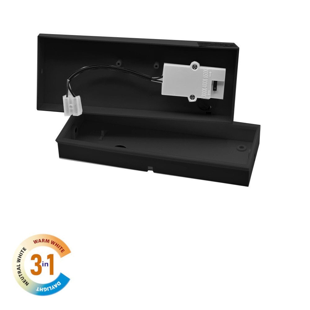 Trade Shop - Applique A Led 10 Watt Lampada Da Parete Per Balconi Giardino Ip54 Cct Switch B82-3c - Nero