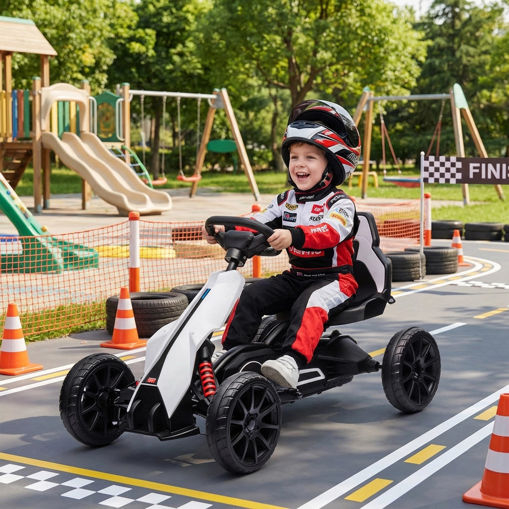 Auto elettrica per bambini 12V ¨C Minimal ¨C bianco