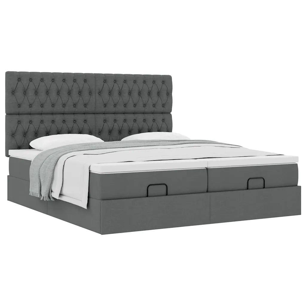 Struttura Letto Pouf con Materassi 180x200 cm in Tessuto 3313714