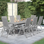 Set da Pranzo da Giardino 9 pz Legno Massello di Acacia 3079652