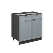 Vicco Mobiletto base per cucina Blu-grigio chiaro 80 cm senza piano di lavoro