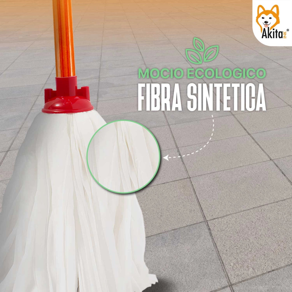 Akitaink Set 3 Mop Microfibra Alta Assorbenza
