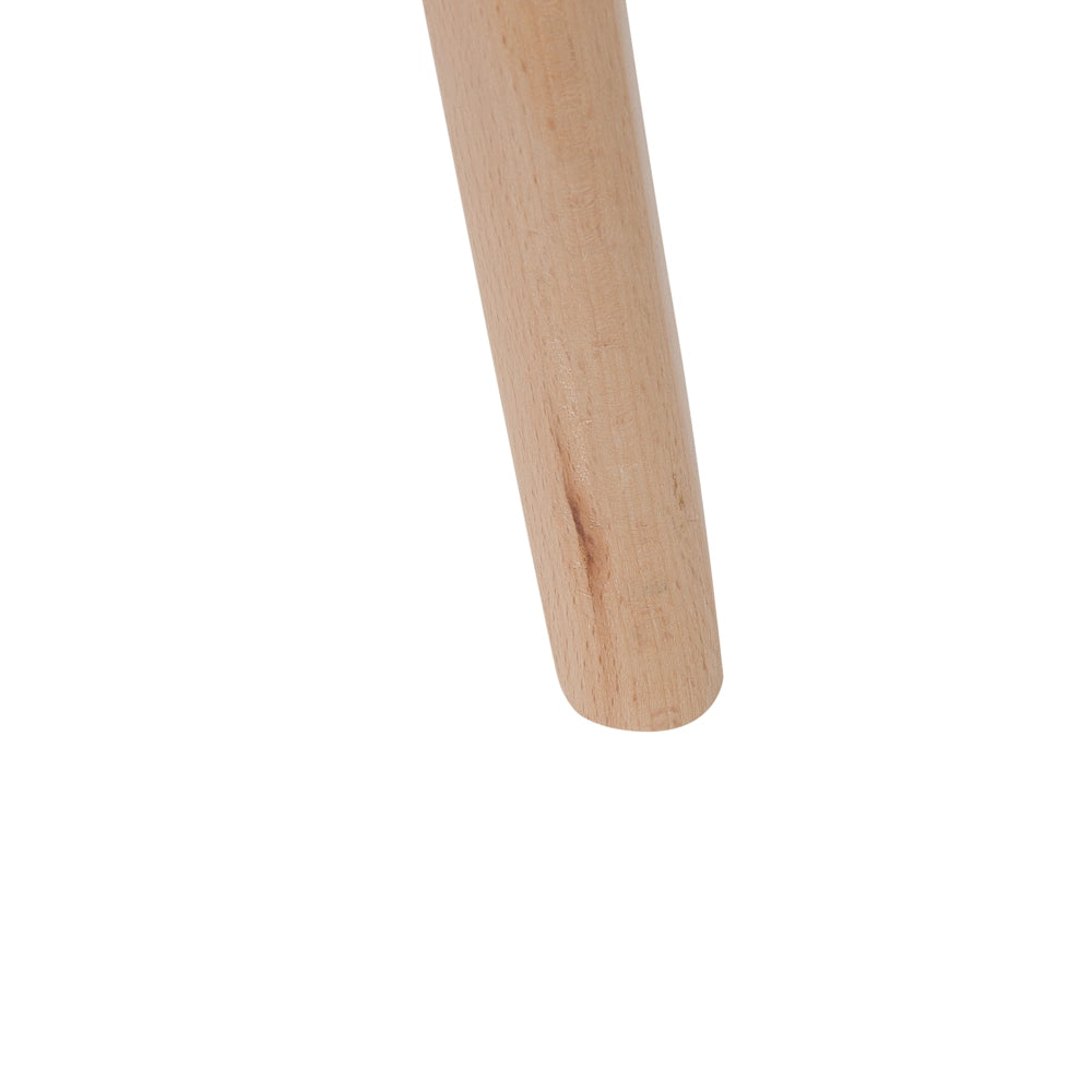 Set di 2 sgabelli da bar in legno chiaro e plastica nera da 85 cm con sedile da bancone