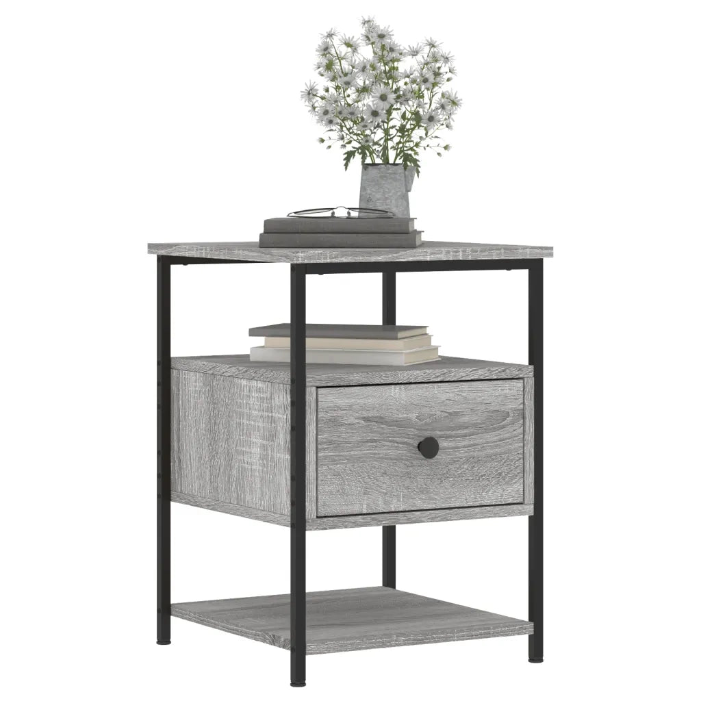 Comodino | Armadio da Notte | Mobiletto da notte Grigio Sonoma 40x42x56 cm in Legno Multistrato