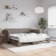 Divano Letto con Letto Estraibile-Sofa Letto-Daybed Tortora 90x200 cm in Tessuto 509500