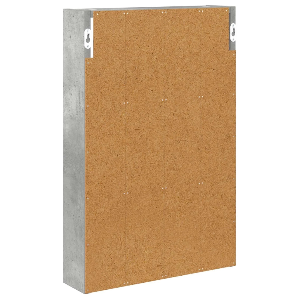Armadio da bagno a muro Grigio Cemento 40 x 10 x 60,5 cm