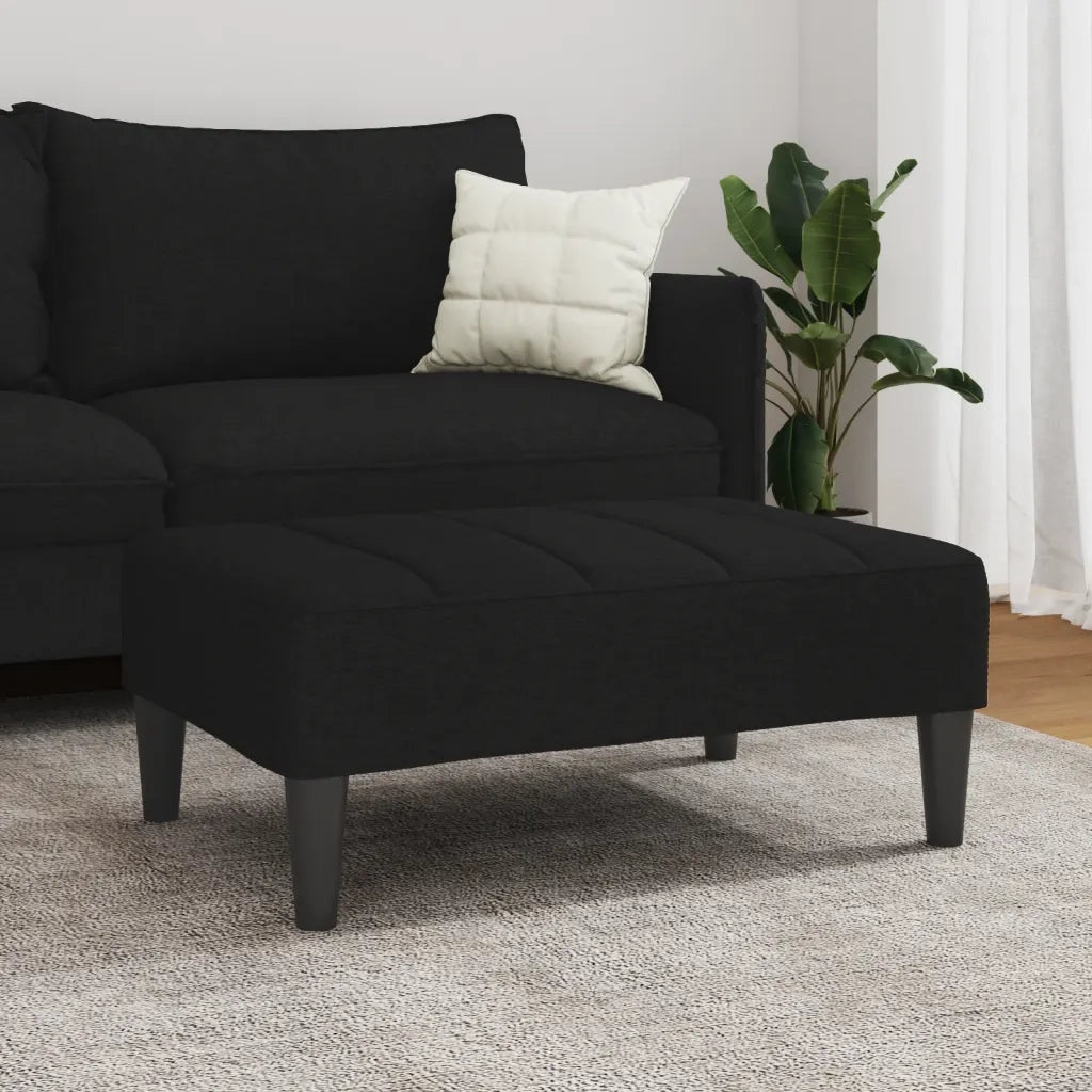 Poggiapiedi Nero 77x55x31 cm in Tessuto 4007382