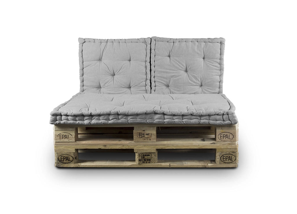 Cuscino Mattonella Per Seduta-Schienale Divani Pallet Cuscino Per Bancale - 60x60 - Grigio
