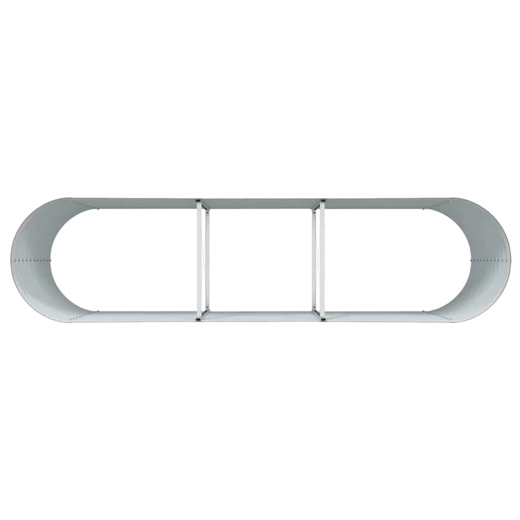 Fioriera rialzata moderna per esterni 320 x 80 x 81 cm resistente minimalista in acciaio marrone 02_0058952
