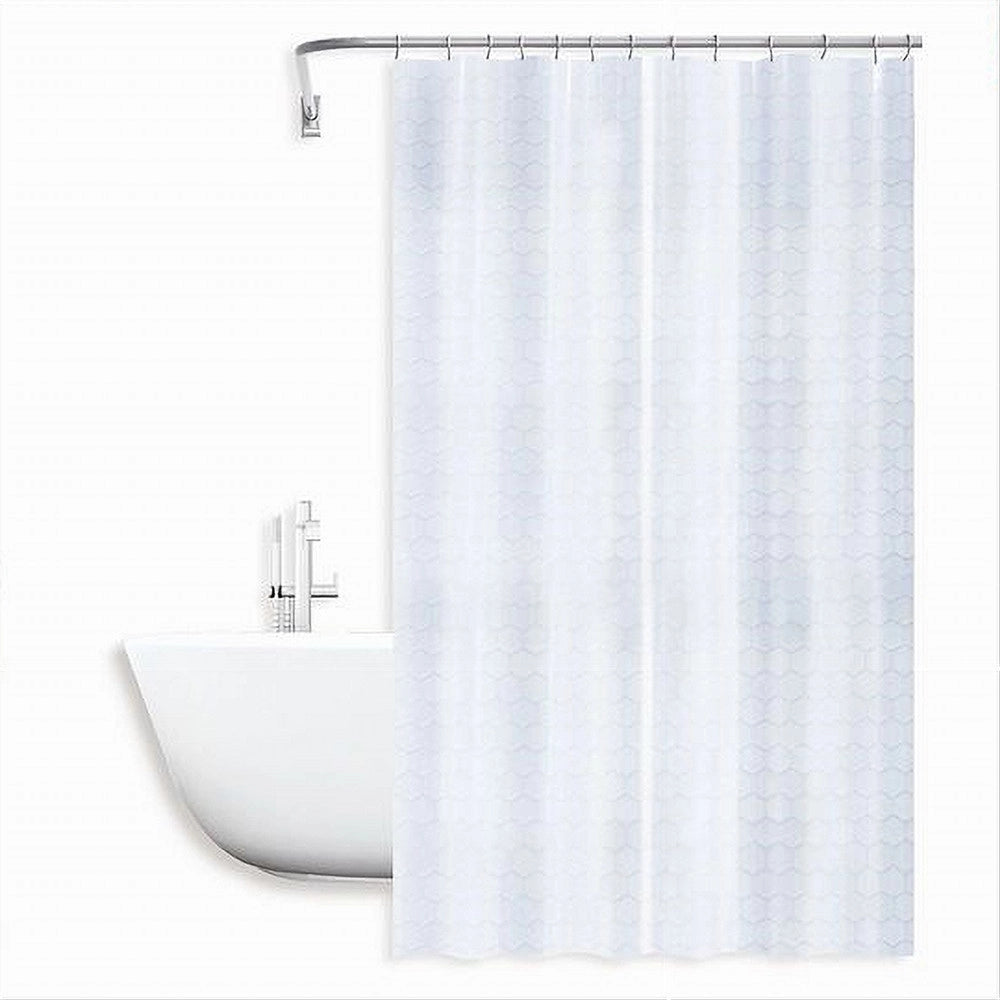 Trade Shop - Tenda Per Doccia Vasca Da Bagno Effetto 3d A Nido D'ape 180x200cm 12 Ganci 87601 -