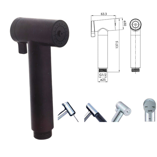 Doccetta idroscopino triplo utilizzo nera opaca