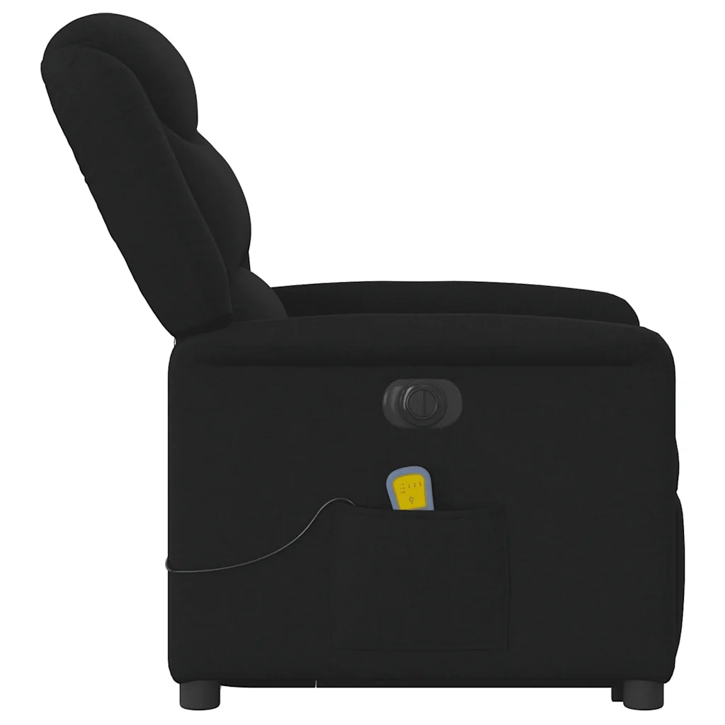 Poltrona Alzapersona Massaggiante Elettrica Nera in Tessuto 3303226