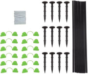 Kit di sostegno per giardino in fibra ottica - 18 stecchi - 12 connessioni - 12 clip - leggerezza e flessibilità - sostegno giardino