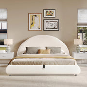 Letto matrimoniale-Xylo-180x200cm idraulico spazio ripiano beige