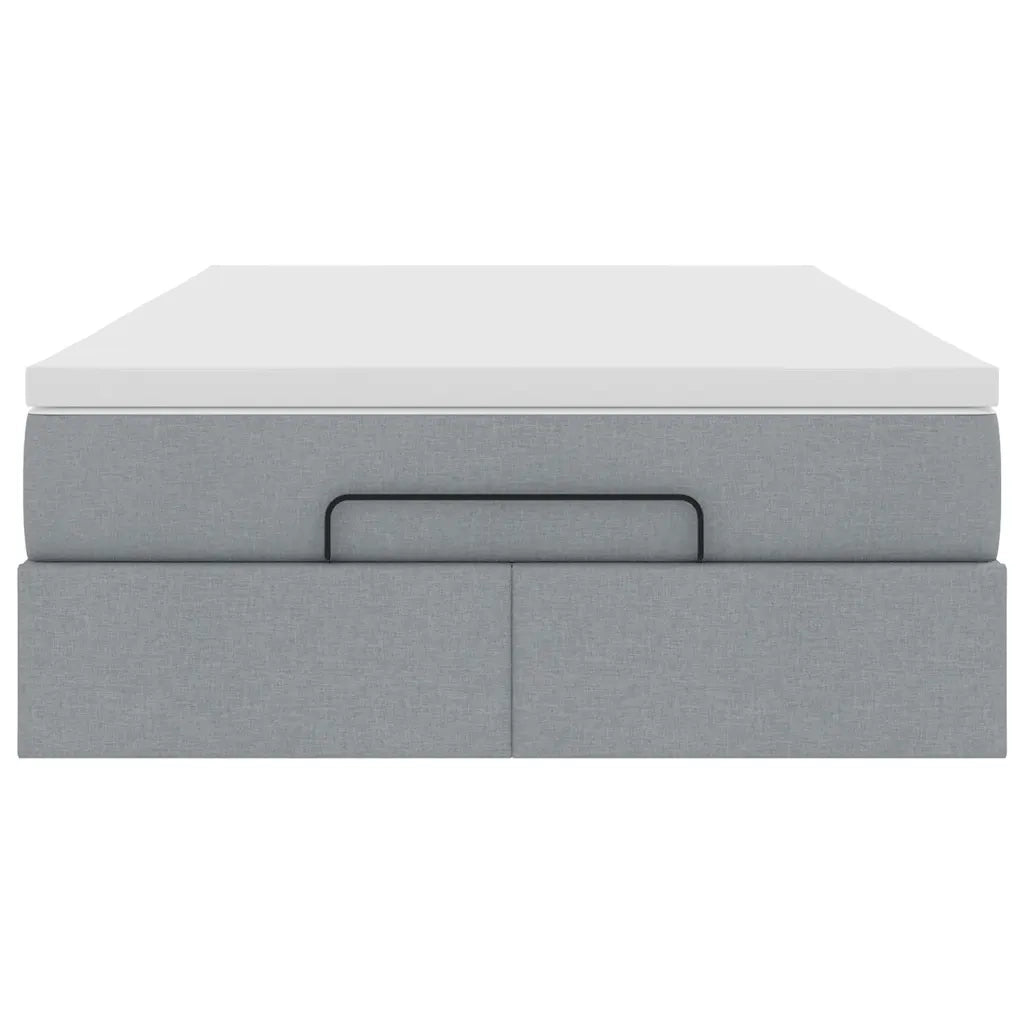 Struttura Letto Pouf con Materasso 120x200 cm in Tessuto 3311099