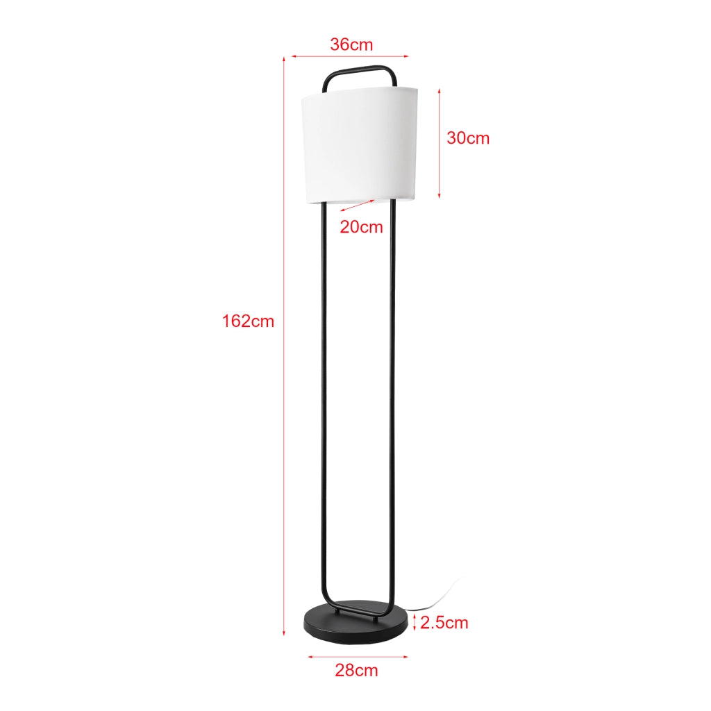 Lampada da Terra Meløy Paralume Ovale - Bianco lux.pro