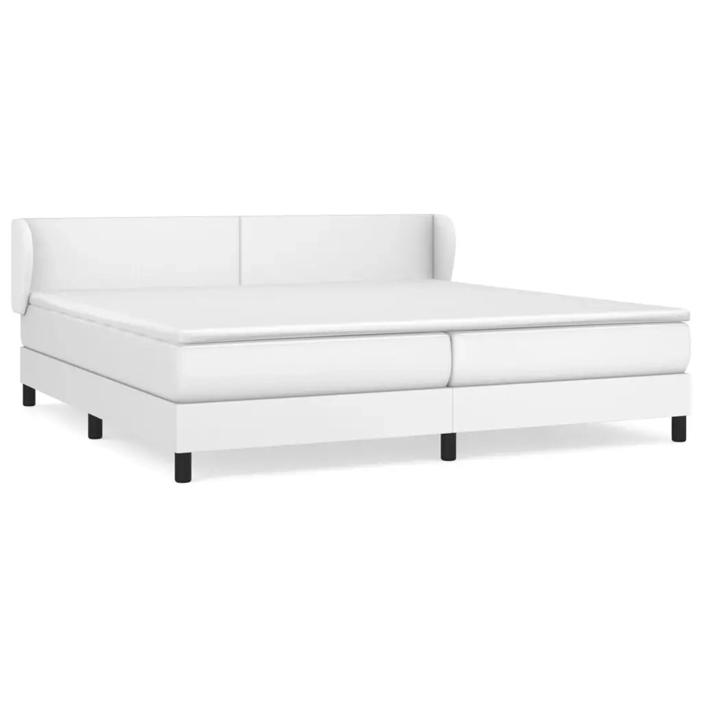 Giroletto a Molle con Materasso Bianco 200x200cm in Similpelle