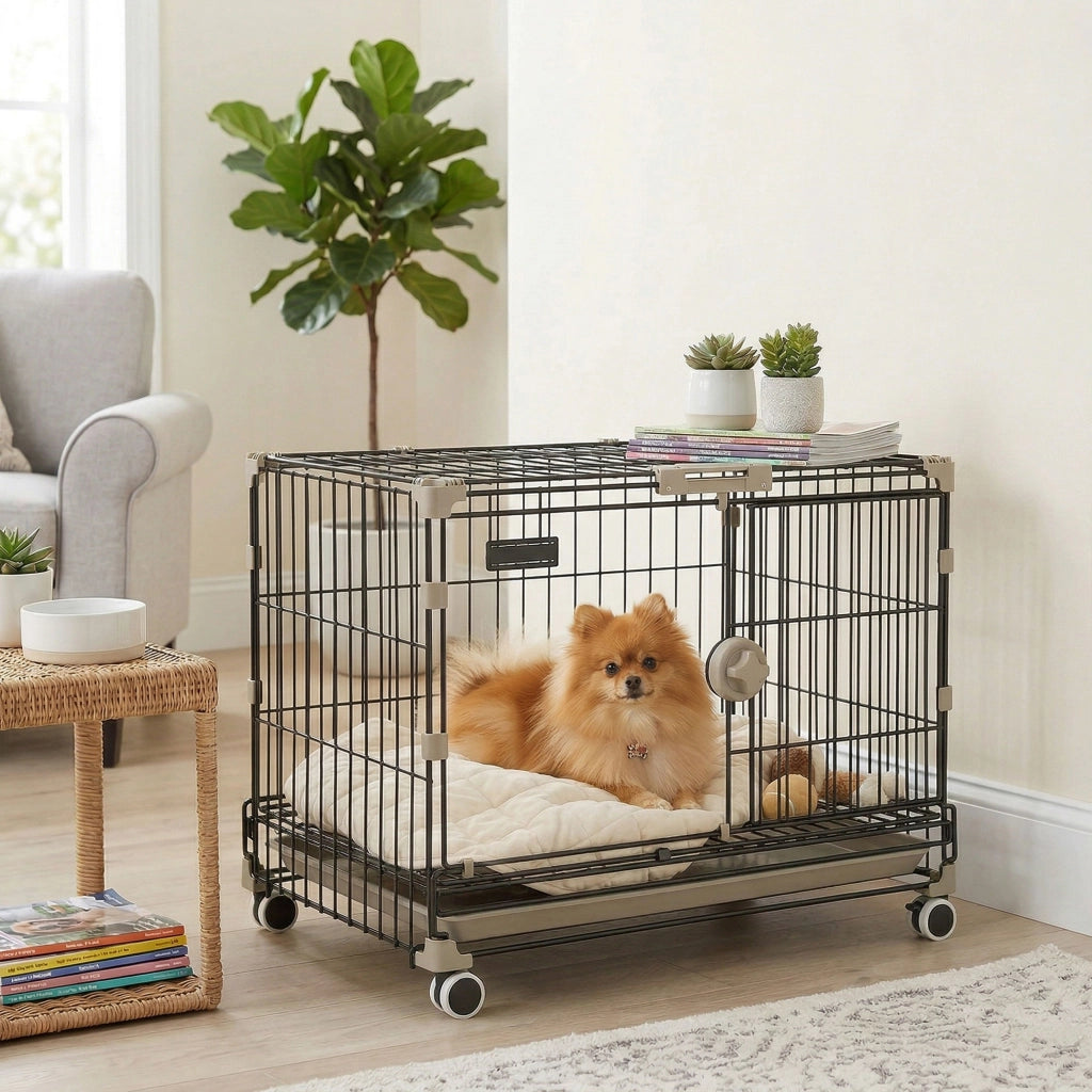 Cage per Cani ¨C Zephmum ¨C Nero, 60.5x45.5x54.5 cm