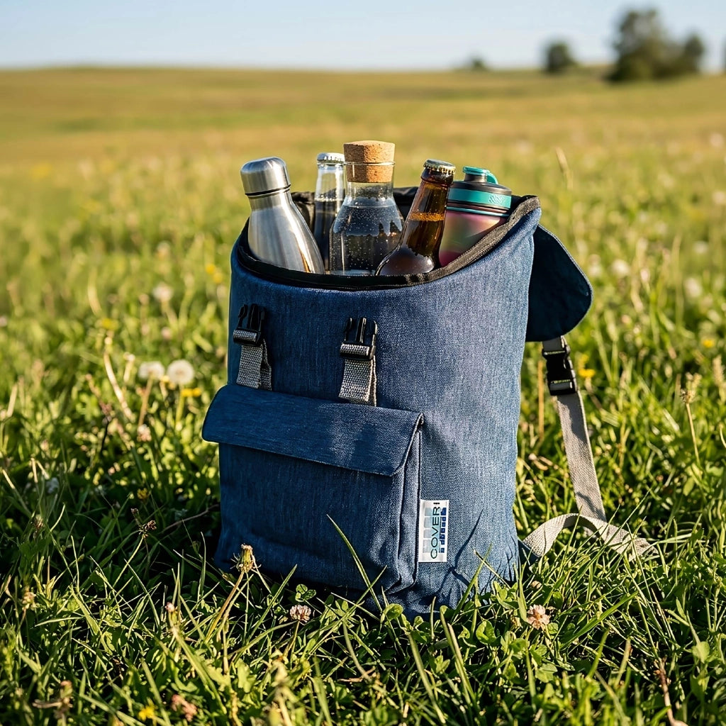 Zaino Frigo Termico Coveri 20 Litri con Rivestimento Isolante Interno Zaino Termico 41x30x16 cm Porta Pranzo e Bevande per Spiaggia Picnic Campeggio Blu