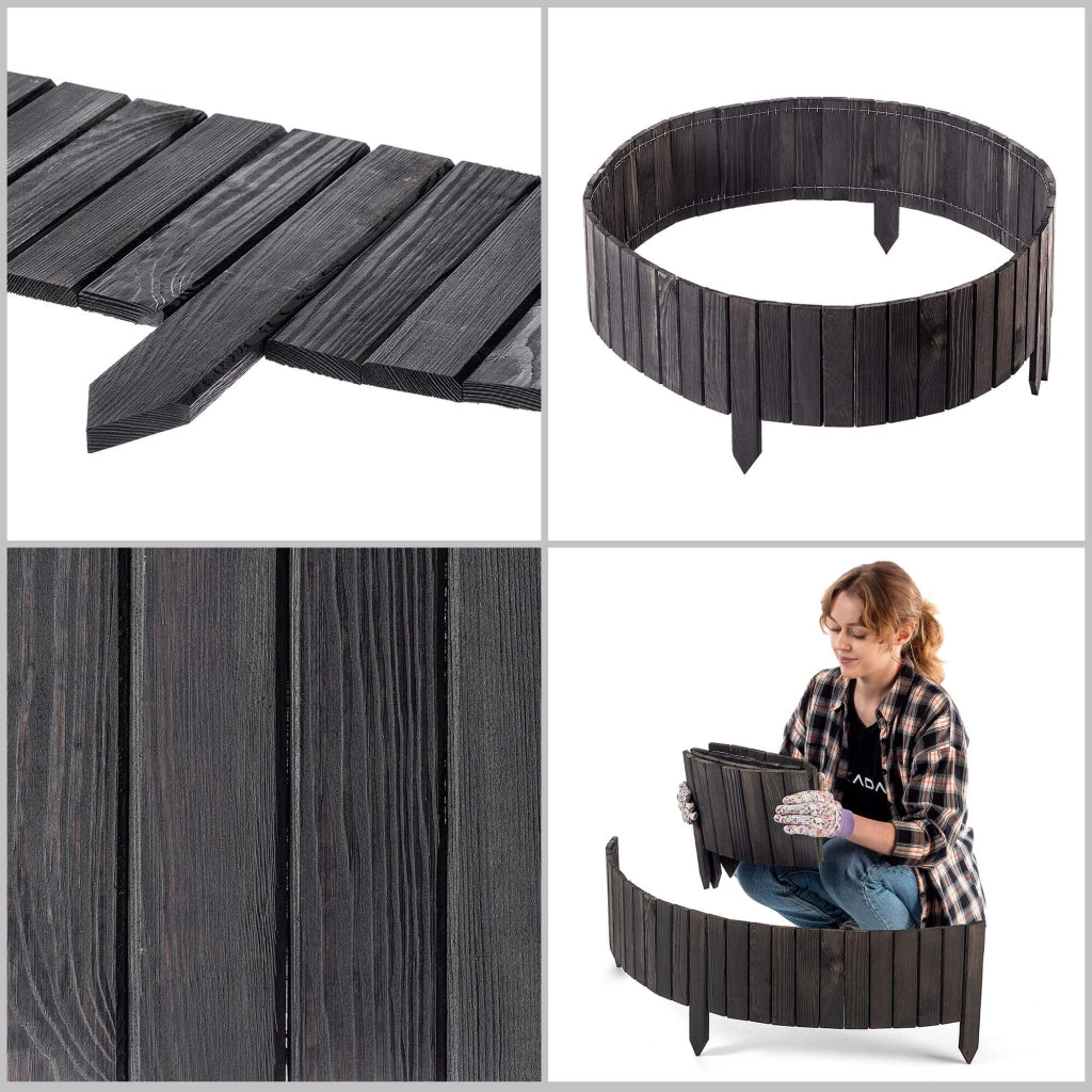 Recinzione da giardino in legno KADAX Palisade, da interrare, grigia, 20x116