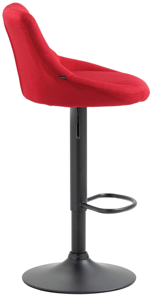 Sgabello bar LAZIO in tessuto rosso,nero