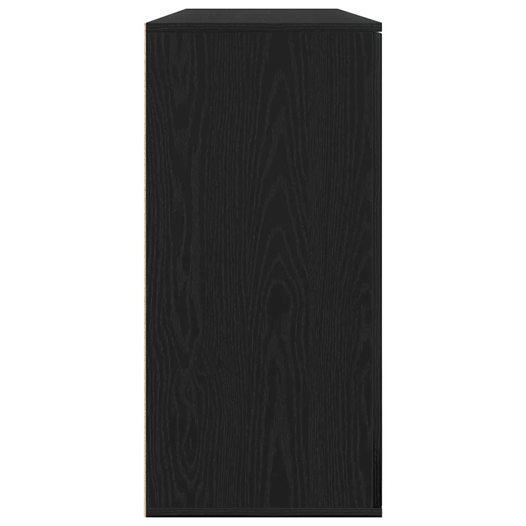 Credenza 2 pz-Set di 2 Buffet-Armadio da cucina Rovere Nero 79 x 38 x 80 cm Legno multistrato
