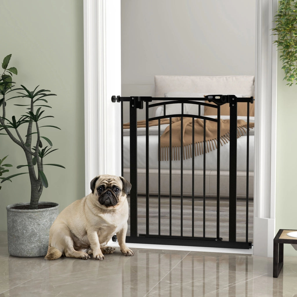 Cancelletto di sicurezza per cani estensibile ¨C Xylo ¨C doppia chiusura 74-80x76 cm nero