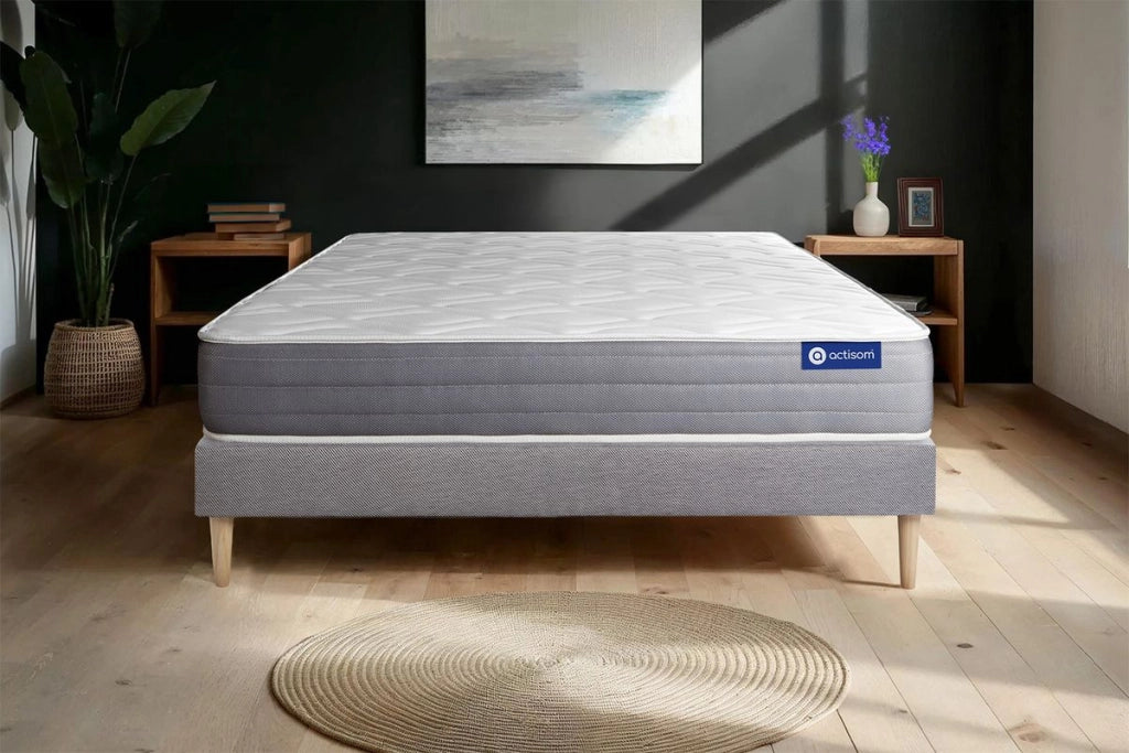 Kit rete e materasso Actilatex dream 135x190cm - Spessore : 22cm - Lattice e memory foam - Moderatamente rigido