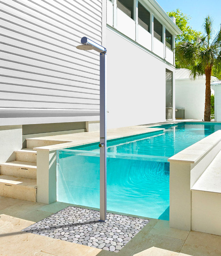 Doccia da Giardino Miscelatore e Soffione Arkema Quick Ottanio Lucido Metallizzato