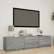 Mobile TV con LED con LED Sonoma grigia 165 x 34 x 40 cm 3418719