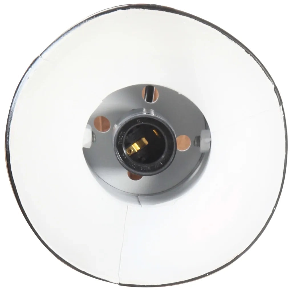 Lampada da Parete Stile Industriale Nera Rotonda E27 320577